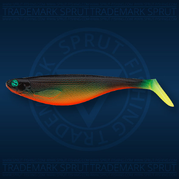 Приманка силик. Sprut Akira Shad 125 14.5г/GRBK 4шт