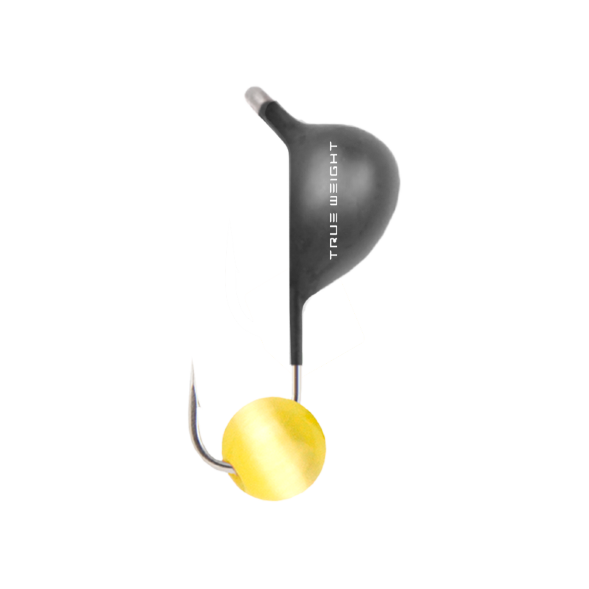 Мормышка вольфрамовая True Weight цена за 1 шт Капля d4 кош. глаз желтый
