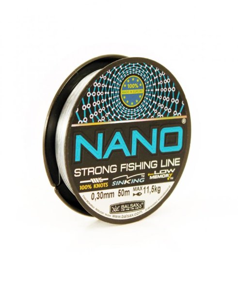 Леска BALSAX Nano Blue box 0.30 50м