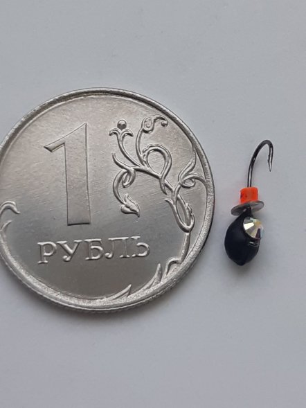 Мормышка вольфрамовая капля 4 с кристаллом Swarovski 821